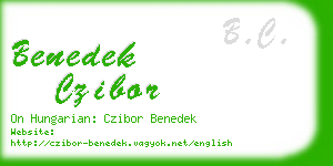 benedek czibor business card